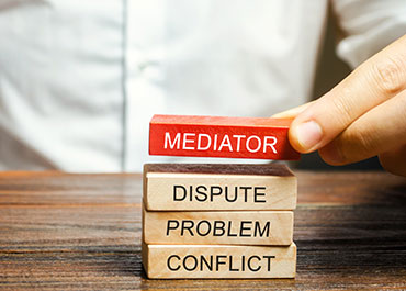 Mediator resolving conflict, dispute, and problem blocks in a Texas custody case.